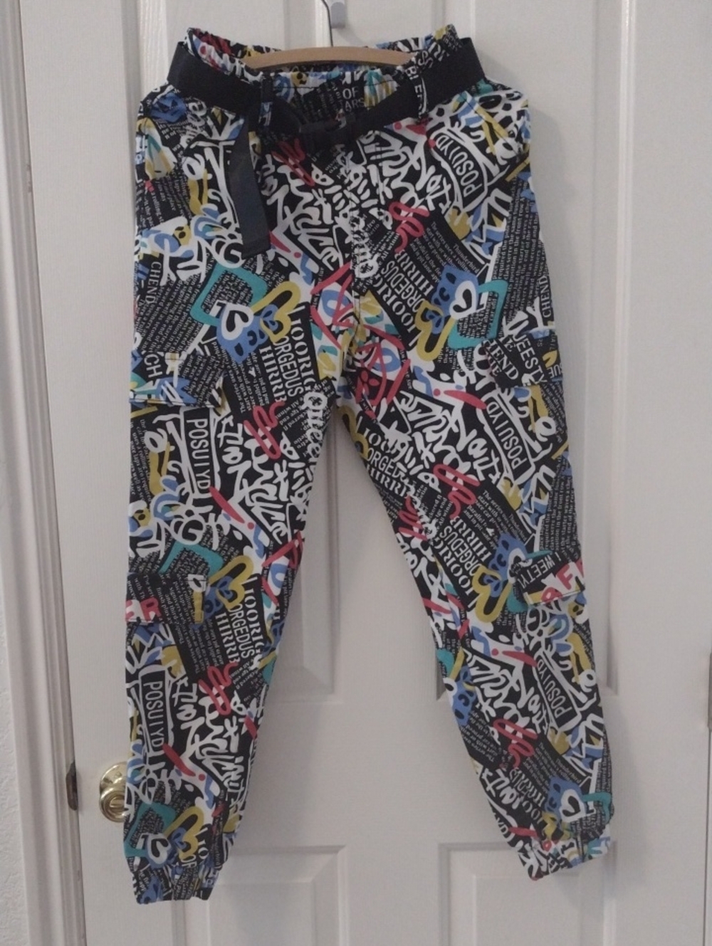 VIP Kids Multicolor Graphic Jogger Pants - Black Base